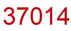 Número 37014 imagen rojo