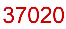 Number 37020 red image