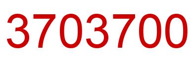Number 3703700 red image