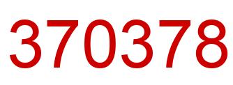 Number 370378 red image
