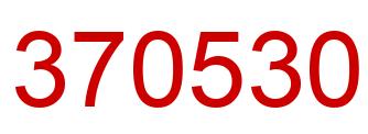 Number 370530 red image