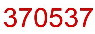 Number 370537 red image