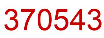 Number 370543 red image