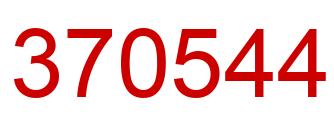 Number 370544 red image