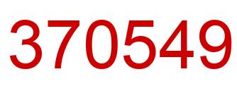 Number 370549 red image