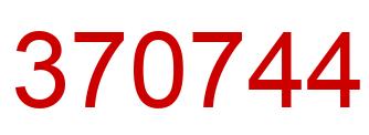 Number 370744 red image