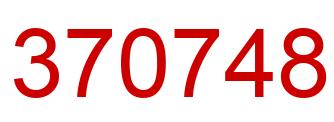 Número 370748 imagen rojo