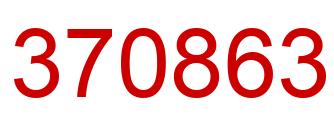 Number 370863 red image