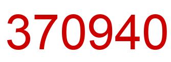 Number 370940 red image
