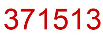 Number 371513 red image
