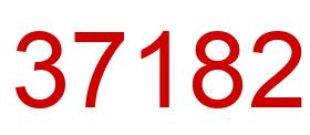 Number 37182 red image