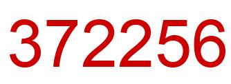 Number 372256 red image