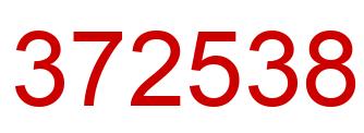 Number 372538 red image