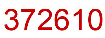 Number 372610 red image