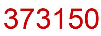 Number 373150 red image