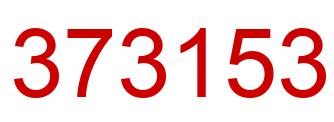 Number 373153 red image