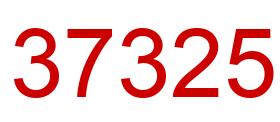 Number 37325 red image