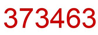 Number 373463 red image