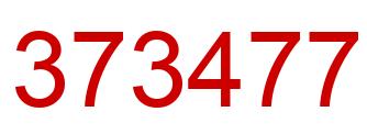 Number 373477 red image
