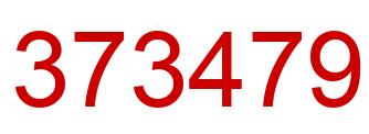 Number 373479 red image