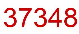 Number 37348 red image