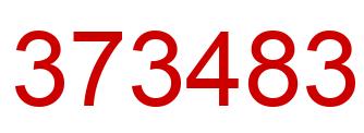 Number 373483 red image