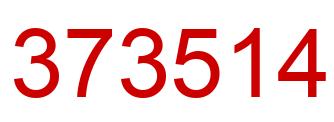 Number 373514 red image