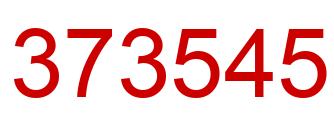 Number 373545 red image
