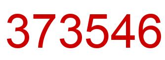 Number 373546 red image