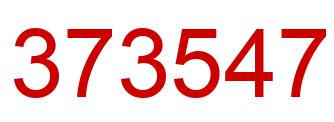 Number 373547 red image