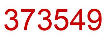 Number 373549 red image