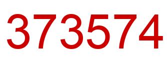Number 373574 red image