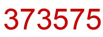 Number 373575 red image
