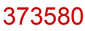 Number 373580 red image