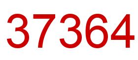 Number 37364 red image
