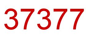 Número 37377 imagen rojo