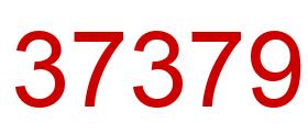 Number 37379 red image