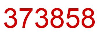 Number 373858 red image