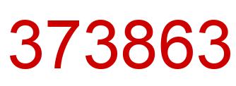 Number 373863 red image