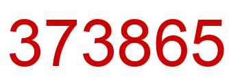 Number 373865 red image