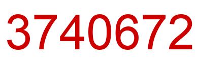 Number 3740672 red image
