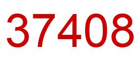 Número 37408 imagen rojo