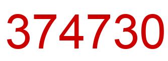 Number 374730 red image