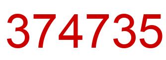 Number 374735 red image