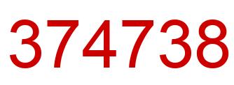 Number 374738 red image