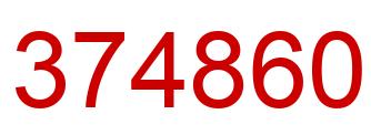 Number 374860 red image