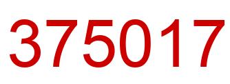 Number 375017 red image