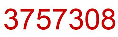 Number 3757308 red image