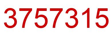 Number 3757315 red image