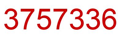 Number 3757336 red image